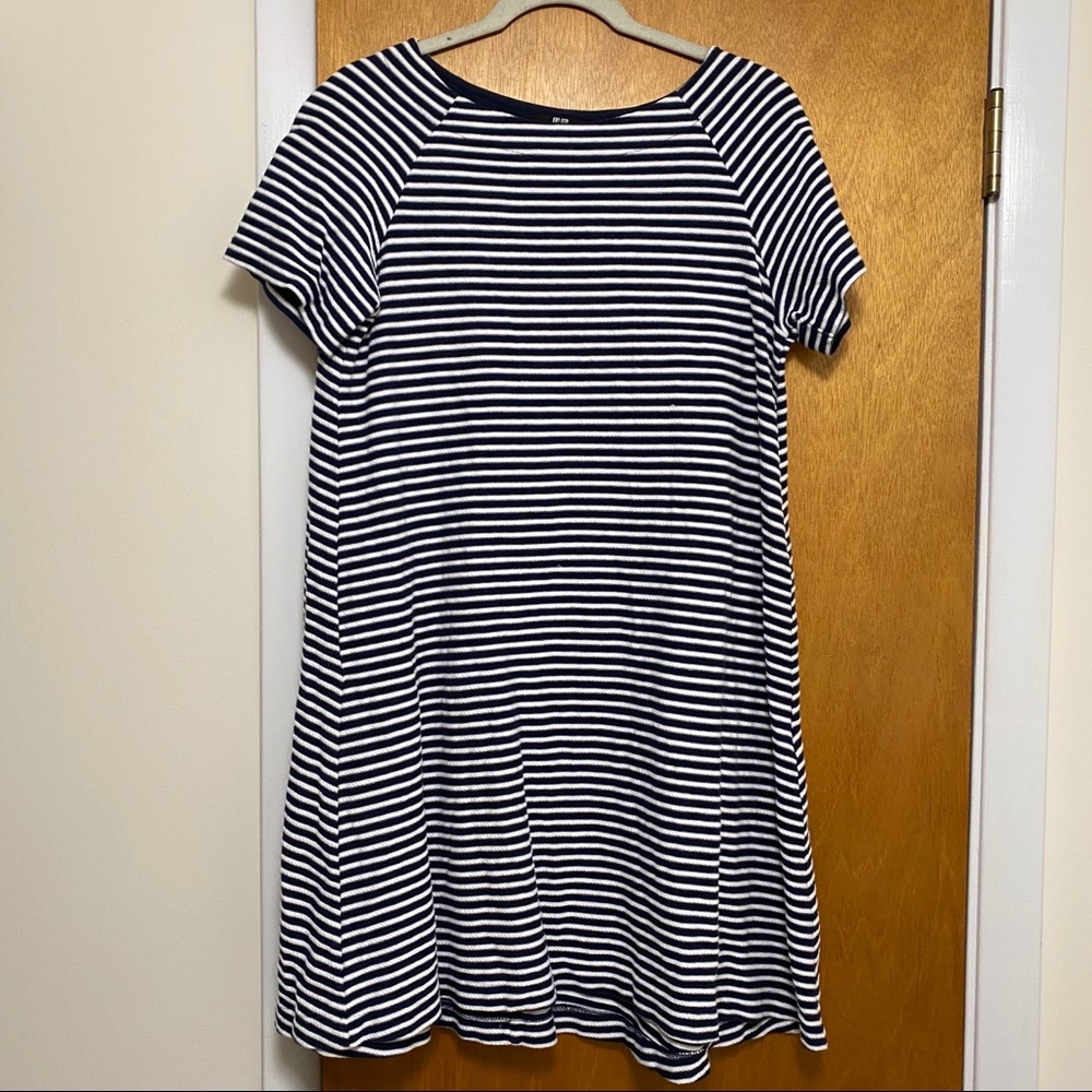 Uniqlo Navy&White Striped Swing Dress